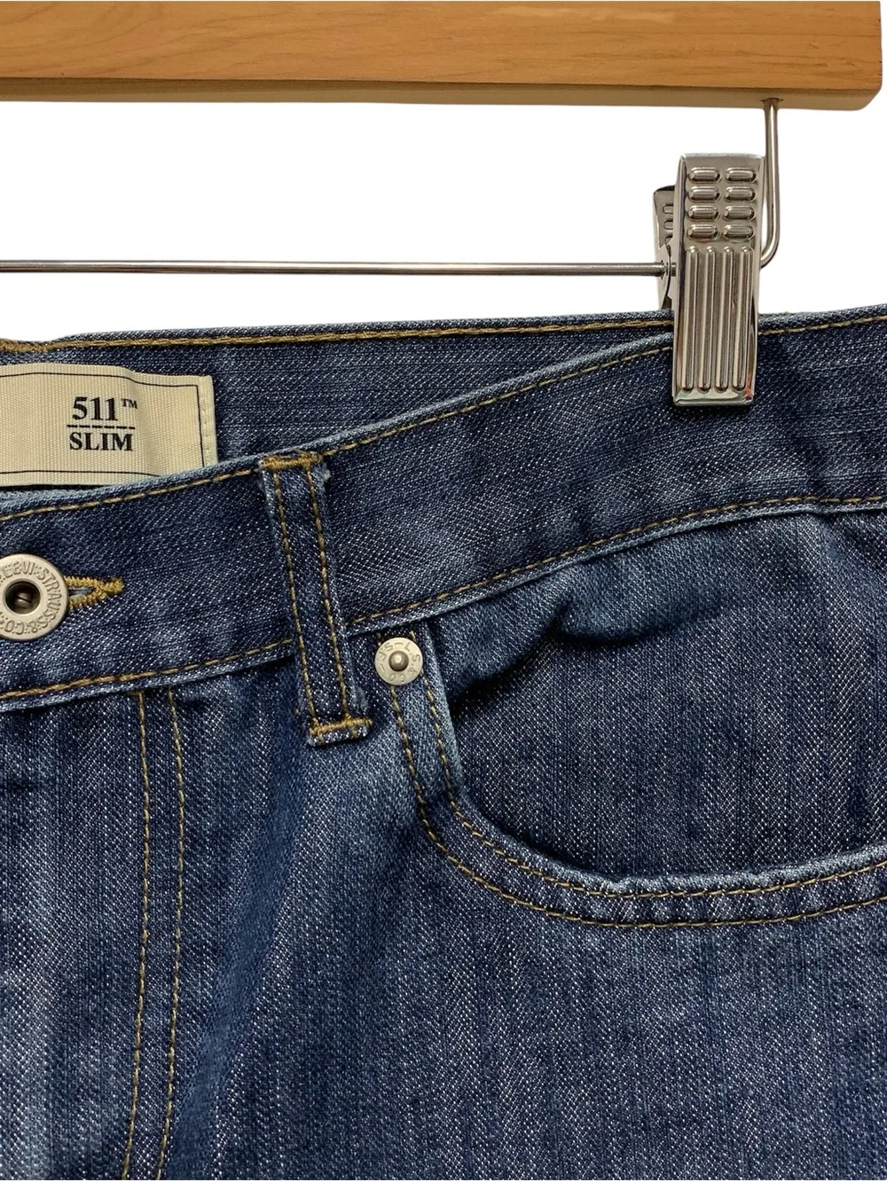 Levis 511 Slim Jeans Mens 29x29 Boys 18 Regular Blue Zip Fly